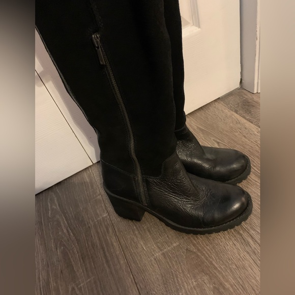 Lucky Brand Lug Sole Knee High Boots, Zip and Buckle Closure, Like New - Picture 2 of 16